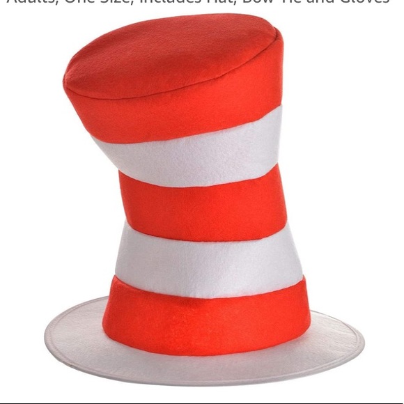 Party City Dr. Seuss Cat in the Hat Costume Accessory Kit for Adults, One Size, - Picture 2 of 4